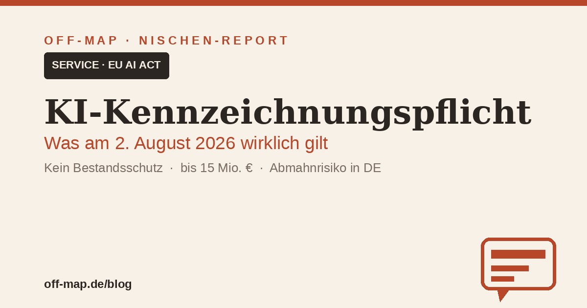 Deutsche Unternehmerin prüft am Laptop die Kennzeichnung eines KI-Chatbots auf ihrer Website