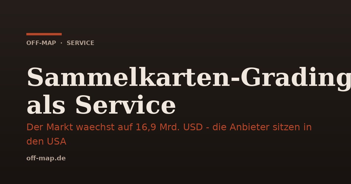 Titelbild: Sammelkarten-Grading als Service - Off-Map Nischen-Analyse